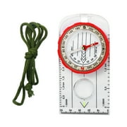 Ettsollp Mini Compass Outdoor Orienteering Compass with Lanyard Scale Accurate Pointing Portable Survival Compass with 360-degree Rotating Dial for Camping